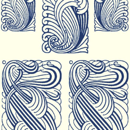 Textuurpapier Art Nouveau Shapes