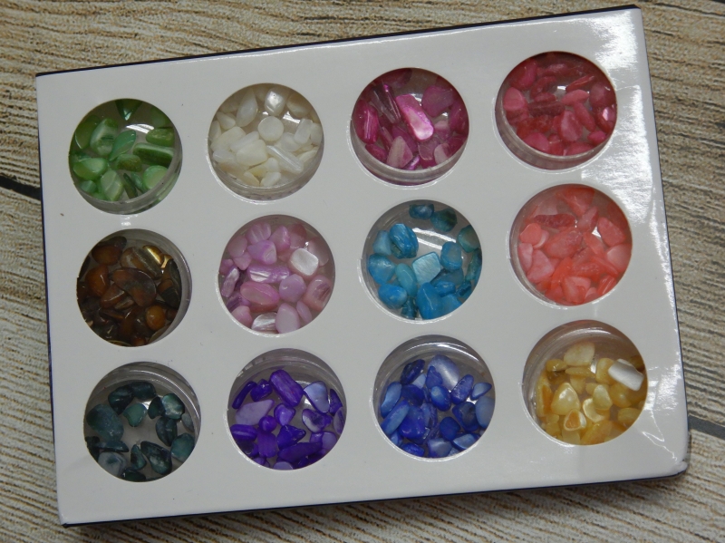 Setje Paua schelp (12 kleuren)