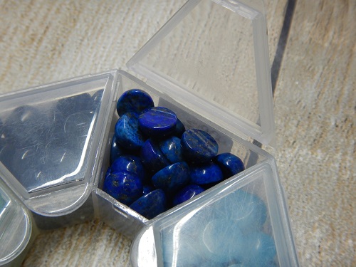 Cabochon rond 8mm lapis lazuli